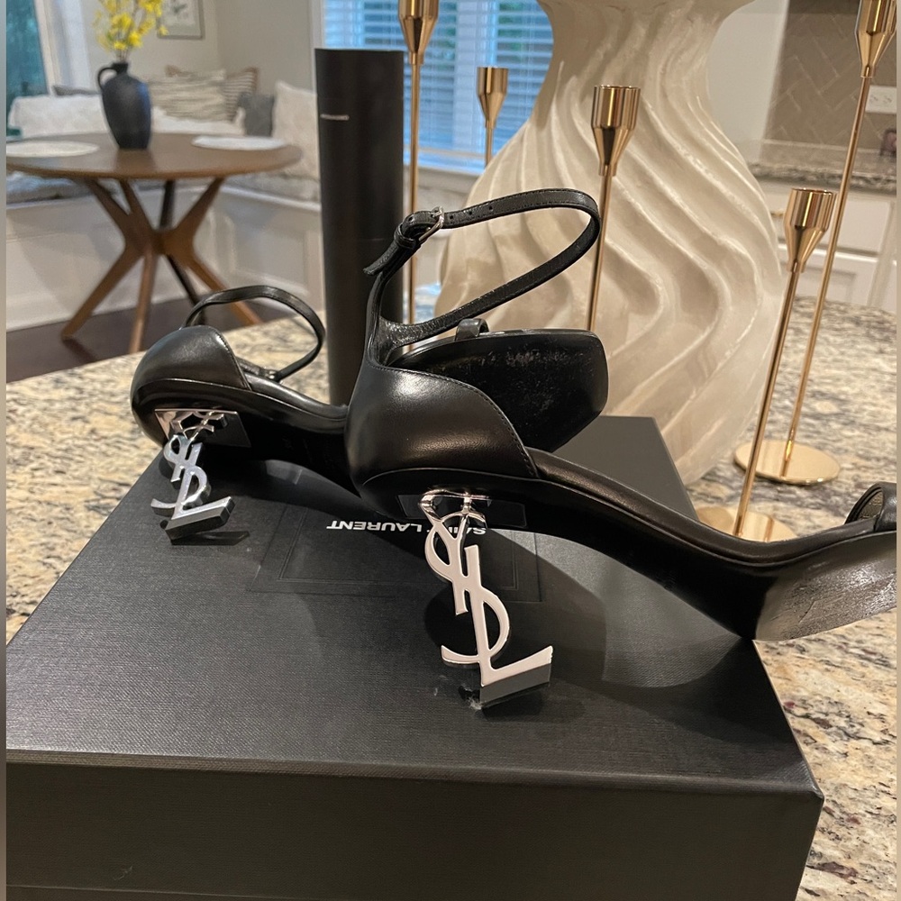 **YSL OPYUM** BLACK HEELS** VERY HARD TO FIND**